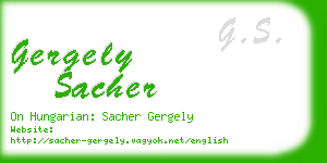 gergely sacher business card